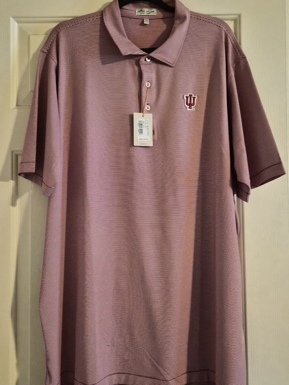 NWT Mens IU Polo Shirt Red & White